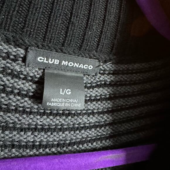 Club Monaco Merino Wool  Button Front Cardigan Heavy Knit Women's Large - Picture 10 of 12